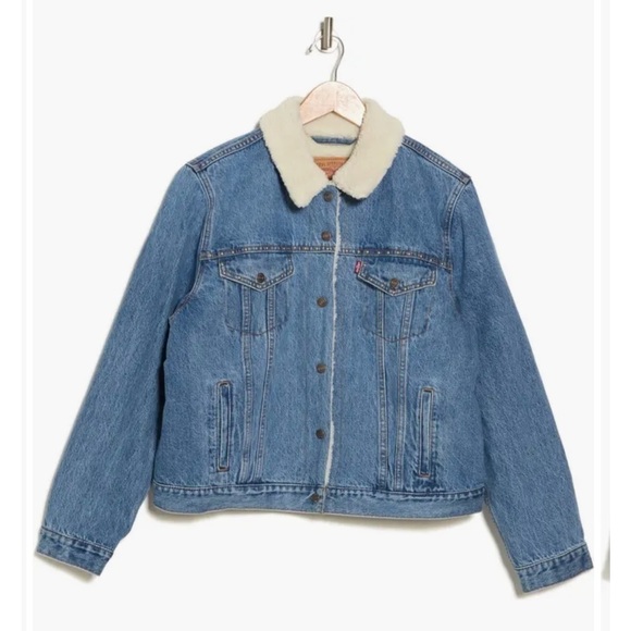Levi's Jackets & Blazers - Levi's® Original Faux Shearling Lined Denim Jacket STELLAR SPECTRA TRUCKER S